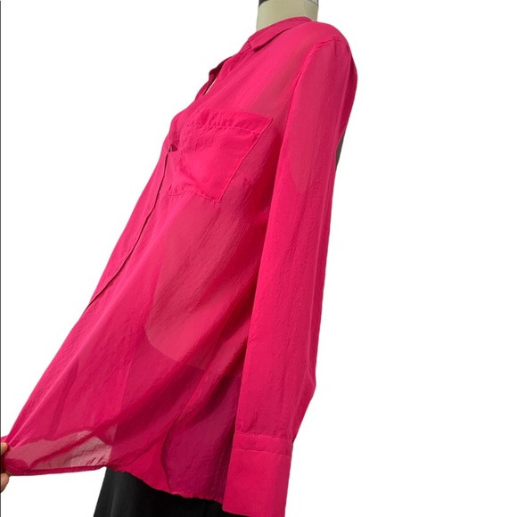 Addition Elle Fuchsia long sleeve blouse Size 14 - Picture 6 of 9
